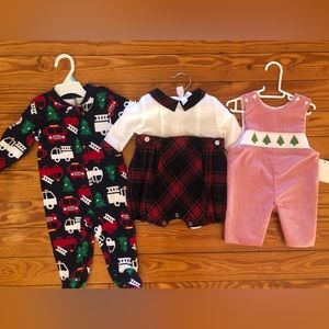 NWT Baby Boy Christmas Outfit Bundle